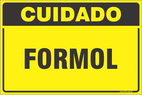 Placa de cuidado formol