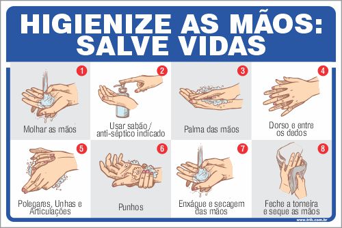 Placa de higiene higienize as mãos: salve vidas