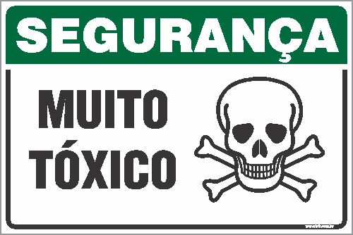 Placa de segurança muito tóxico