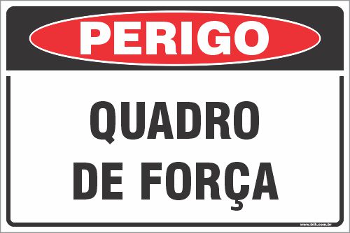 Placa de perigo quadro de força
