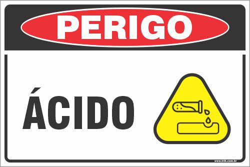 Placa de perigo ácido