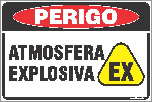 Placa de perigo atmosfera explosiva