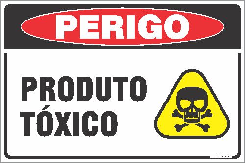 PLACA PRODUTO TÓXICO