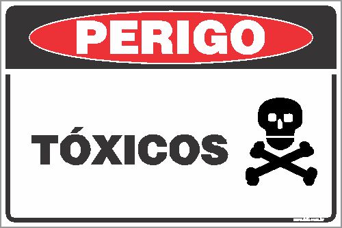 Placa de perigo tóxicos
