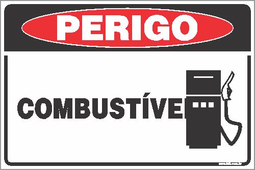 Placa de perigo combustível