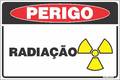 Placa de perigo radiação