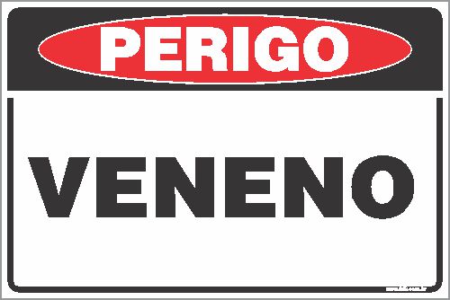 Placa de perigo veneno