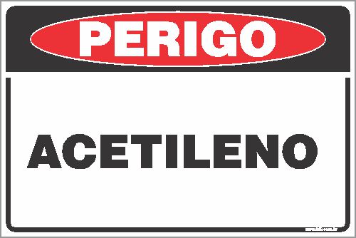 Placa de perigo acetileno