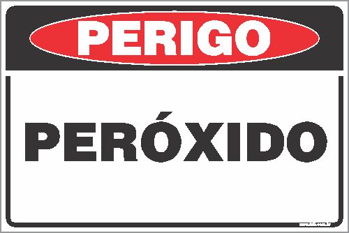 Placa de perigo peróxido