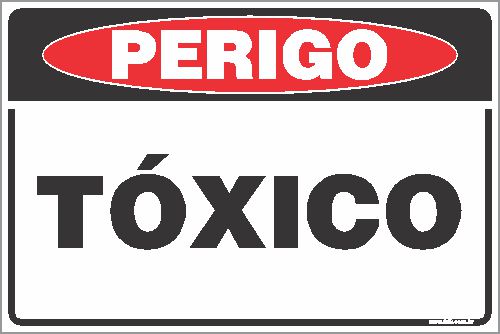 Placa de perigo produto tóxico - Trik