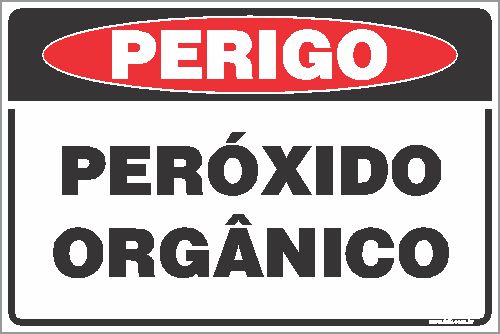 Placa de perigo peróxido orgânico
