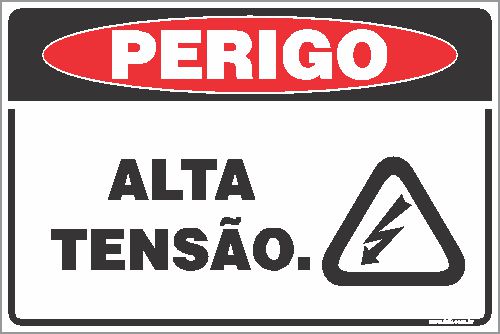 Placa De Perigo Alta Tens O Trik