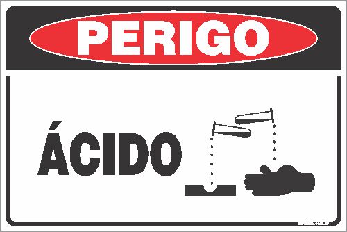 Placa de perigo ácido