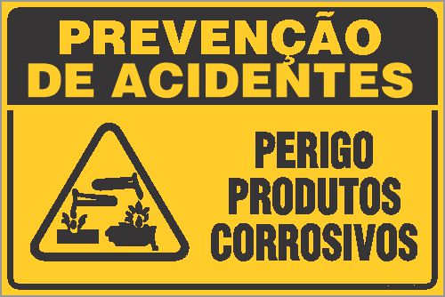 Placa de prevenção de acidente  perigo de morte