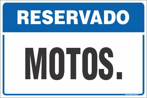 Placa de reservado para motos