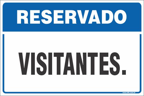 Placa de reservado para visitantes