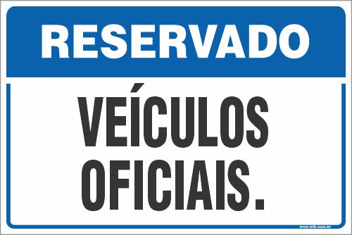 Placa de reservado para veículos de frota