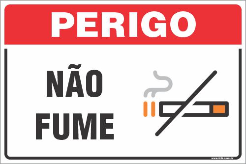 Placa de fumante não fume