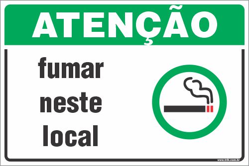 Placa de fumante fumar neste  local