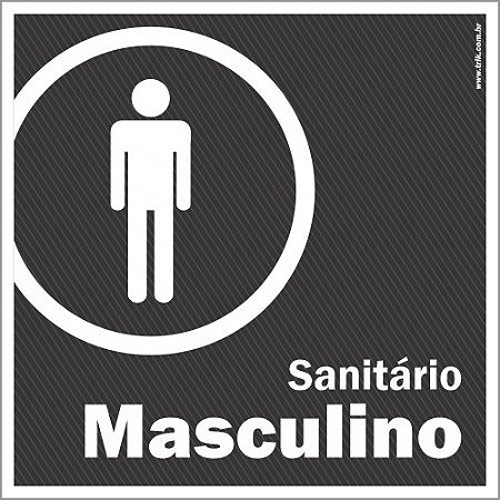 Placa de banheiro sanitário masculino