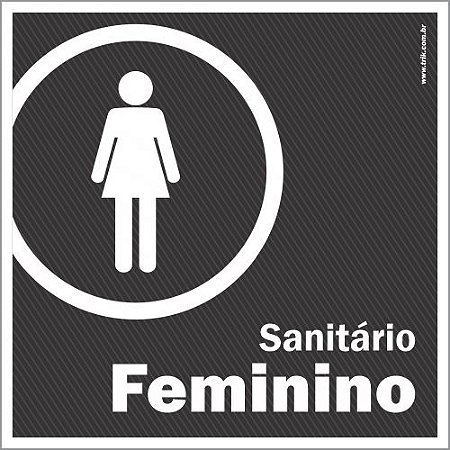 Placa de banheiro sanitário feminino
