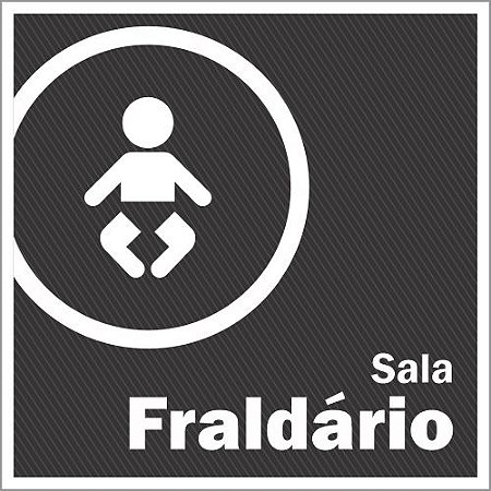Placa de banheiro sanitário com fraldário