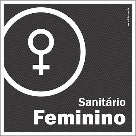 Placa de banheiro sanitário feminino