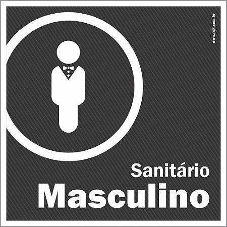 Placa de banheiro sanitário para senhores