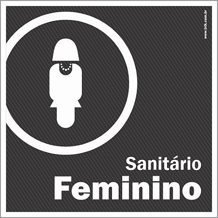 Placa de banheiro sanitário para senhoras
