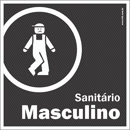 Placa de banheiro sanitário para meninos