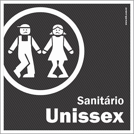 Placa de banheiro sanitário para meninos e meninas