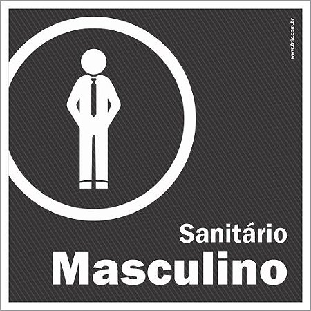 Placa de banheiro sanitário masculino