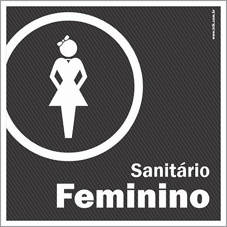 Placa de banheiro sanitário feminino