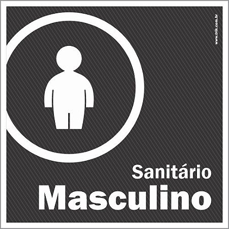 Placa de banheiro sanitário masculino