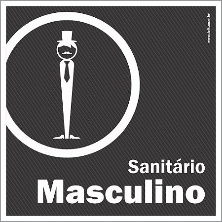 Placa de banheiro sanitário masculino