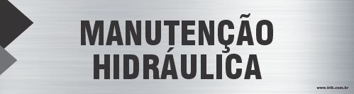 Placa de identificação manutenção hidráulica