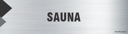 Placa de identificação sauna