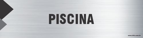 Placa de identificação piscina