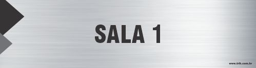 Placa de identificação sala 1