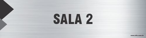 Placa de identificação sala 2