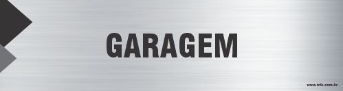 Placa de identificação garagem