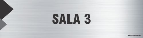 Placa de identificação sala 3
