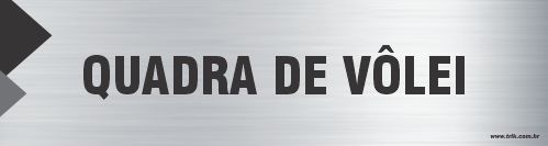 Placa de identificação quadra de vôlei