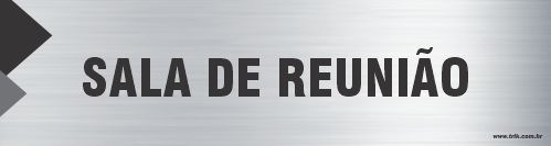 Placa de identificação sala de reunião