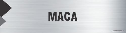 Placa de identificação maca