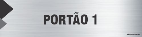 Placa de identificação portão 1