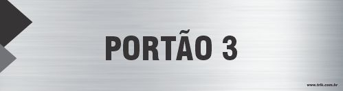 Placa de identificação portão 3