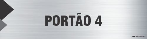 Placa de identificação portão 4