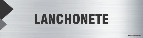 Placa de identificação lanchonete