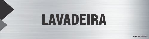 Placa de identificação lavadeira